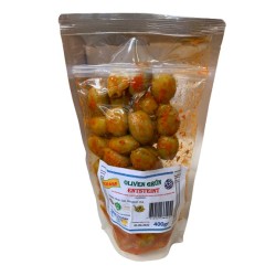 grüne Oliven scharf 400g